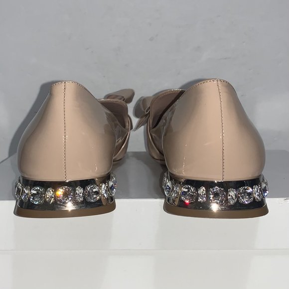 Miu Miu Patent Leather Bow Embellished Heels Sz 40 - Picture 6 of 8